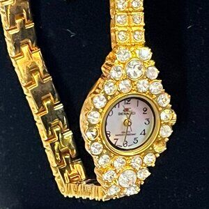 Denacci Ladies Rhinestone Studded Quartz Watch -NWOT